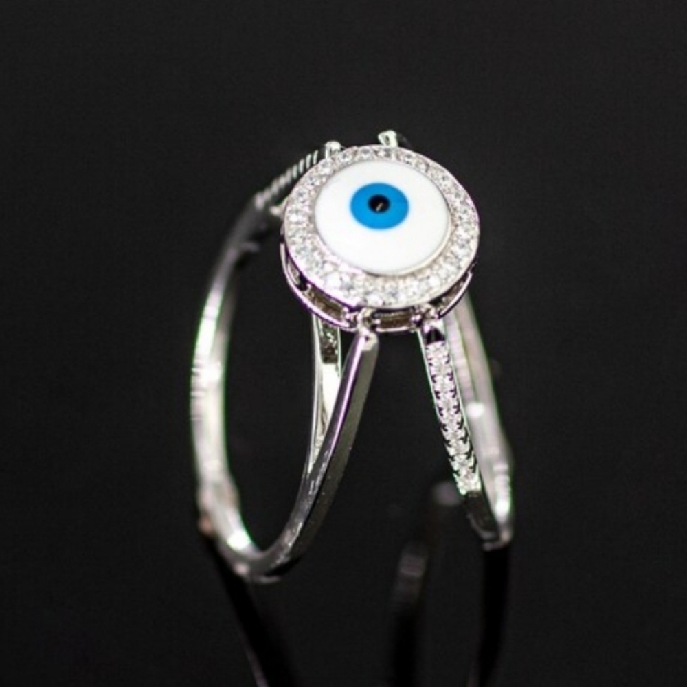 Ojo Eye Ring, 925 Sterling Silver Reversible Size 7